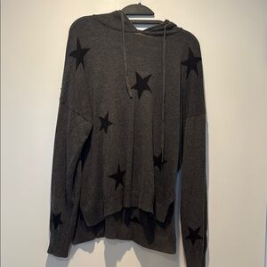 Rachel Zoe Gray Star Patterned Women's Sweater